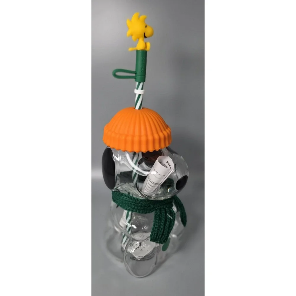 Starbucks x Peanuts Snoopy Glass Cold Cup Woodstock Topper 2026 Limited Edition